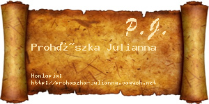 Prohászka Julianna névjegykártya